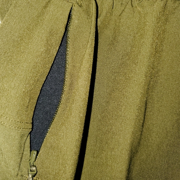 Lululemon Athletica Surge Tight Short Combo 2-in-1 Olive Gray Pocket Small - Picture 3 of 10